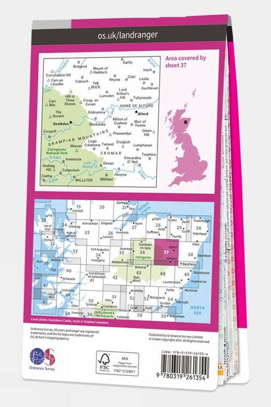 Active Landranger Map 37 Strathdon And Alford