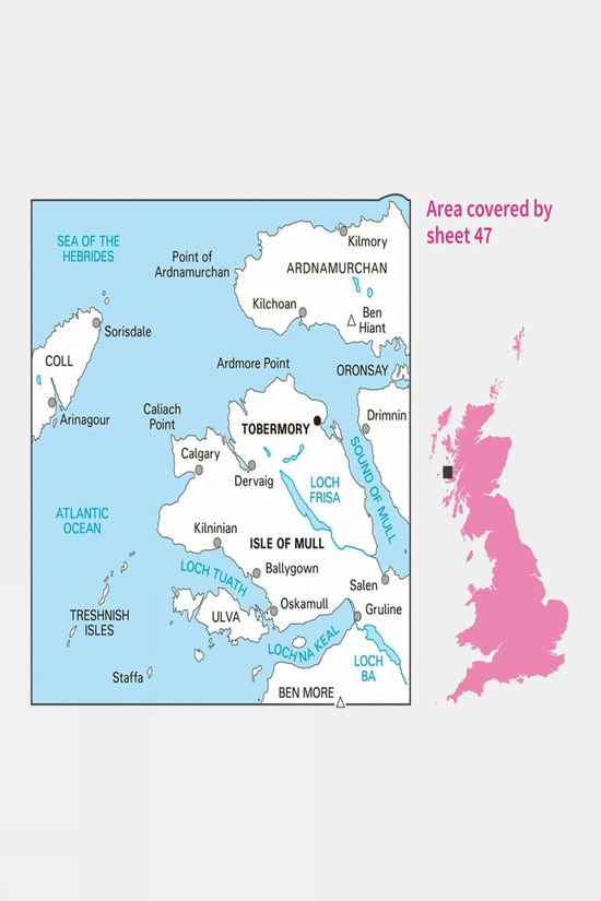 Active Landranger Map 47 Tobermory And North Mull