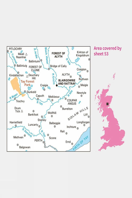 Active Landranger Map 53 Blairgowrie And Rattray