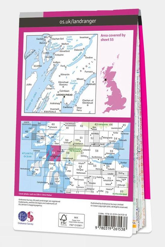 Active Landranger Map 55 Lochgilphead And Loch Awe
