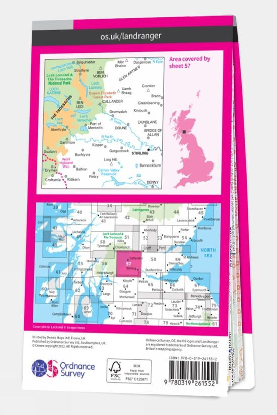 Active Landranger Map 57 Stirling And The Trossachs