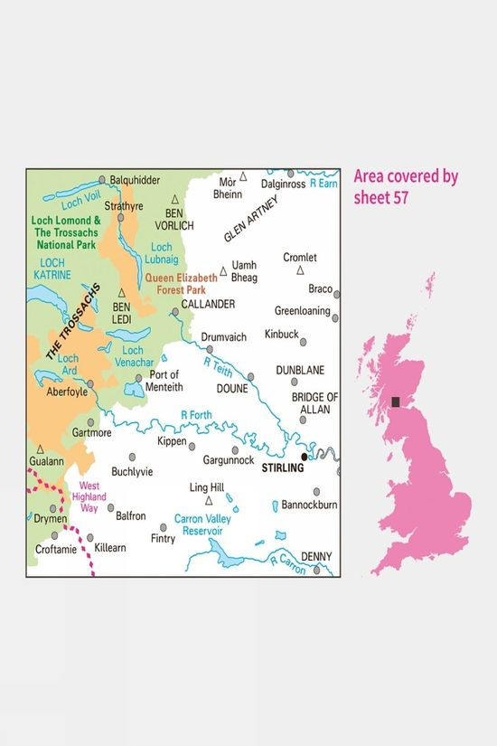 Active Landranger Map 57 Stirling And The Trossachs