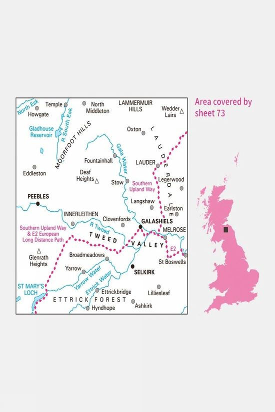 Active Landranger Map 73 Peebles Galashiels And Selkirk