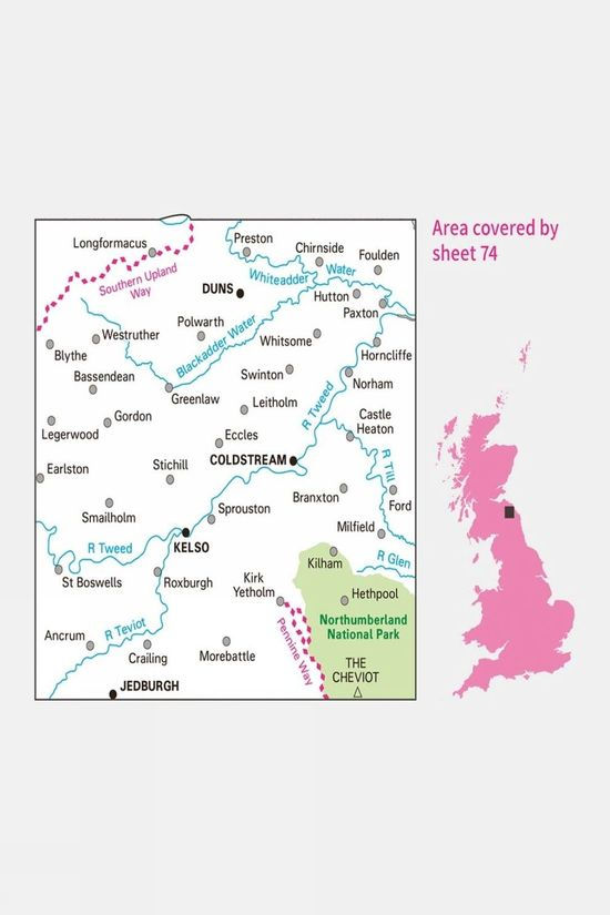 Cotswold Active Landranger Map 74 Kelso And Coldstream