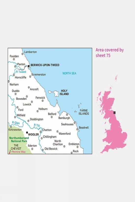 Active Landranger Map 75 Berwick-upon-Tweed