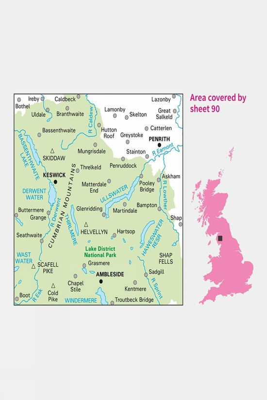 Active Landranger Map 90 Penrith And Keswick