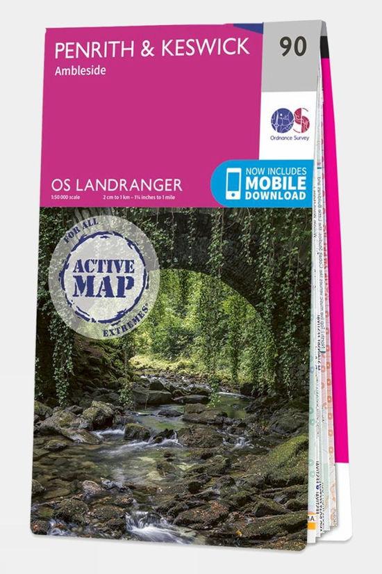 Active Landranger Map 90 Penrith and Keswick