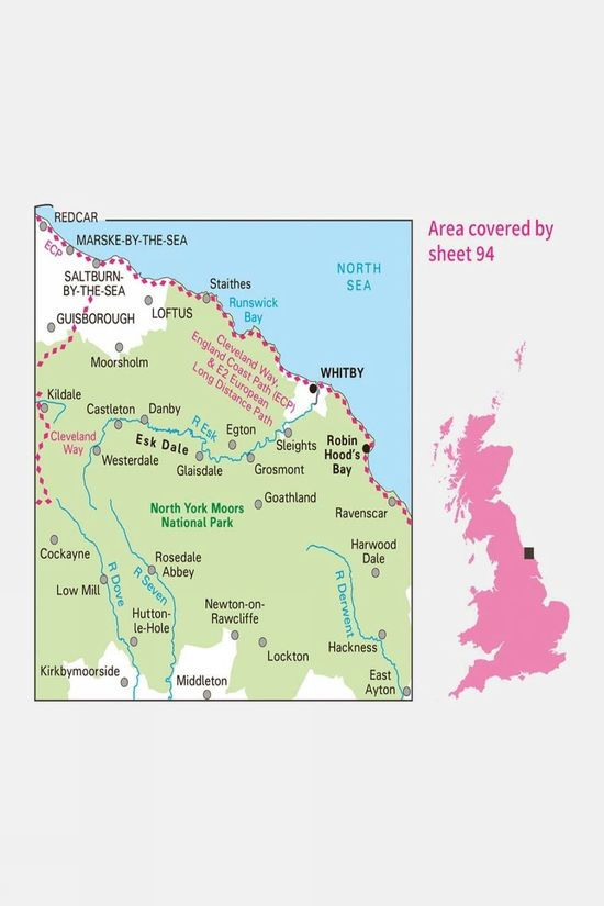 Active Landranger Map 94 Whitby And Esk Dale