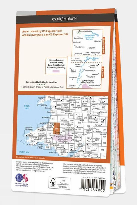 Cotswold Active Explorer Map 187 Llandovery