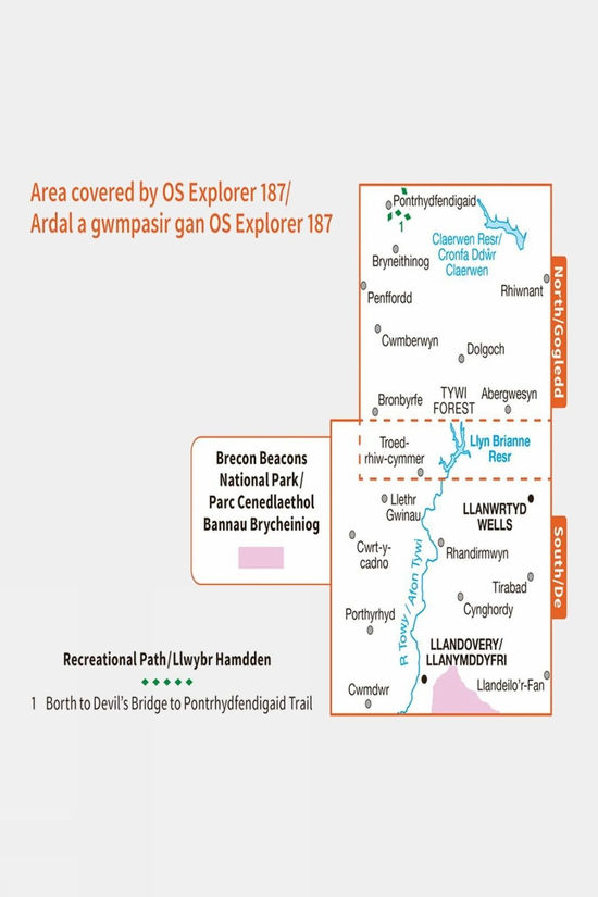 Cotswold Active Explorer Map 187 Llandovery