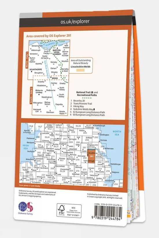 Cotswold Active Explorer Map 281 Ancholme Valley