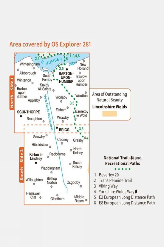 Cotswold Active Explorer Map 281 Ancholme Valley