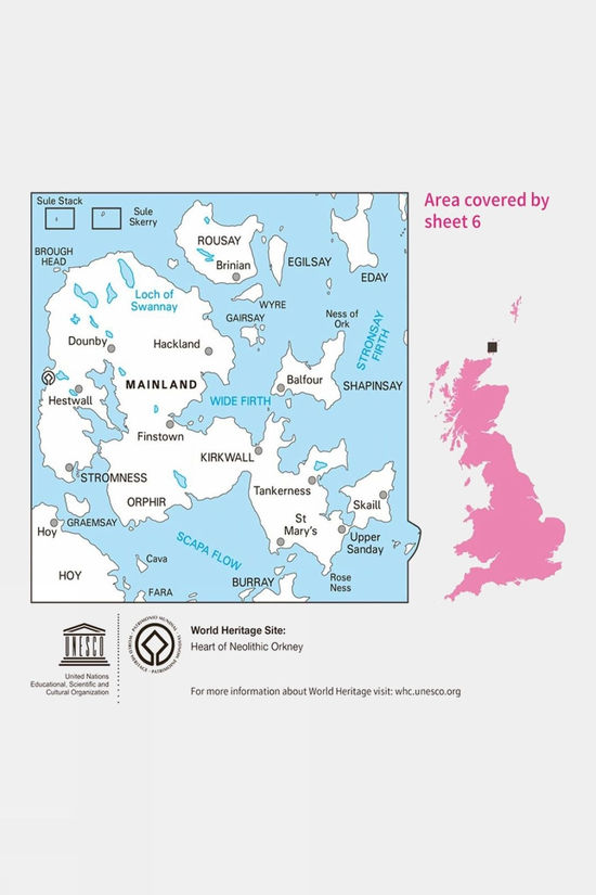 Active Landranger Map 06 Orkney - Mainland