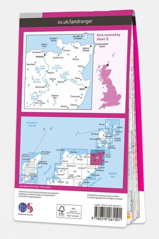 Active Landranger Map 12 Thurso And Wick