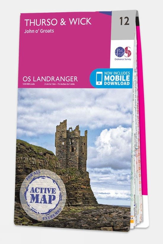 Active Landranger Map 12 Thurso and Wick