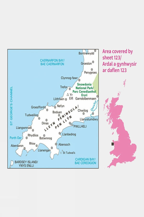 Active Landranger Map 123 Lleyn Peninsula