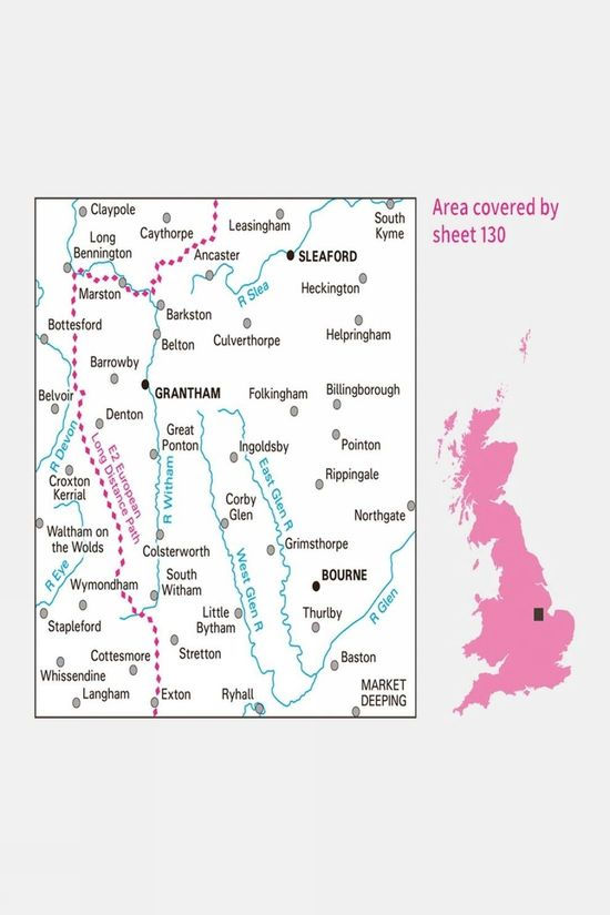 Active Landranger Map 130 Grantham
