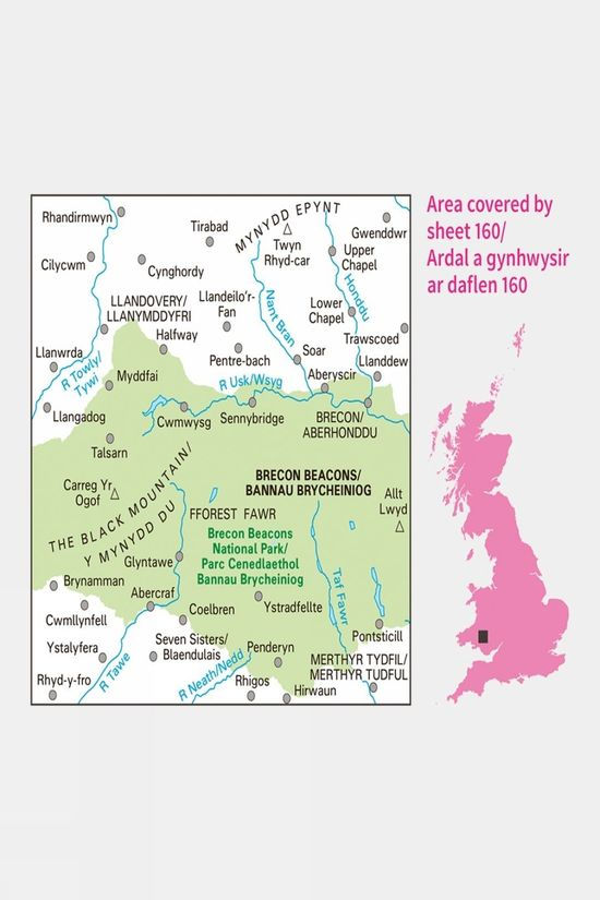 Active Landranger Map 160 Brecon Beacons