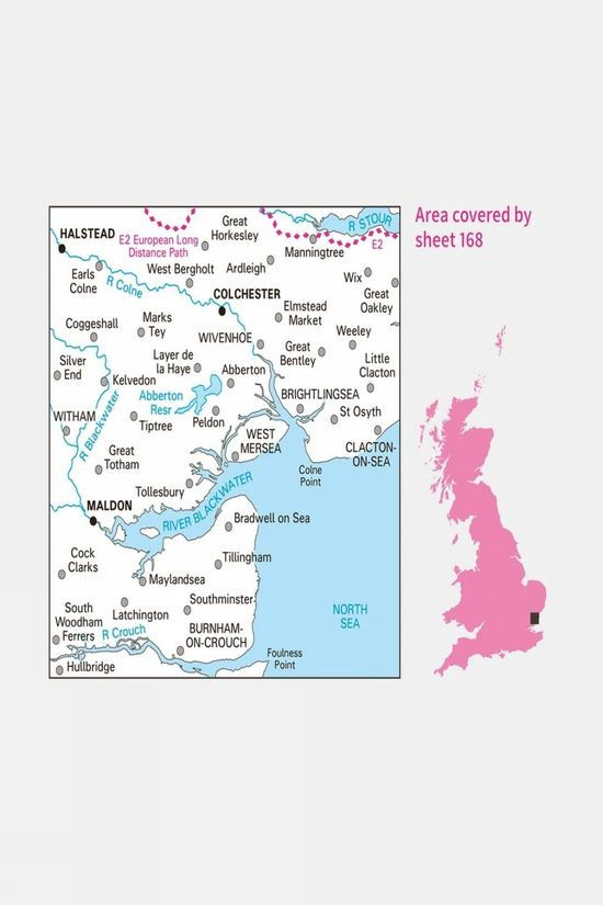 Cotswold Active Landranger Map 168 Colchester