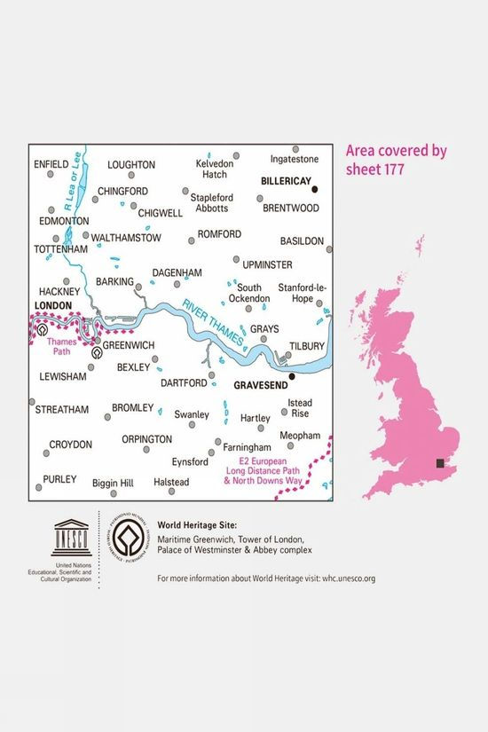 Active Landranger Map 177 London East