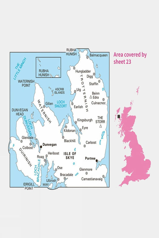 Active Landranger Map 23 North Skye