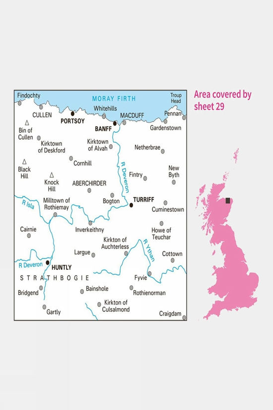 Active Landranger Map 29 Banff And Huntly