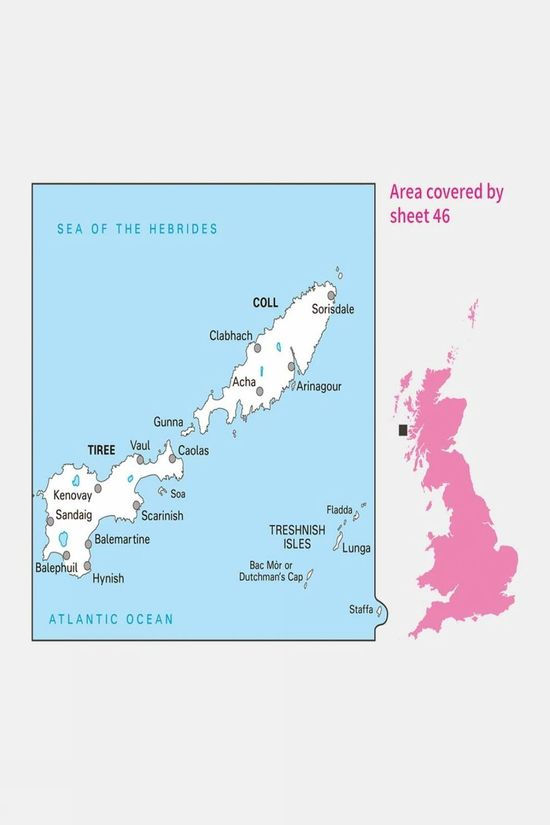 Active Landranger Map 46 Coll And Tiree
