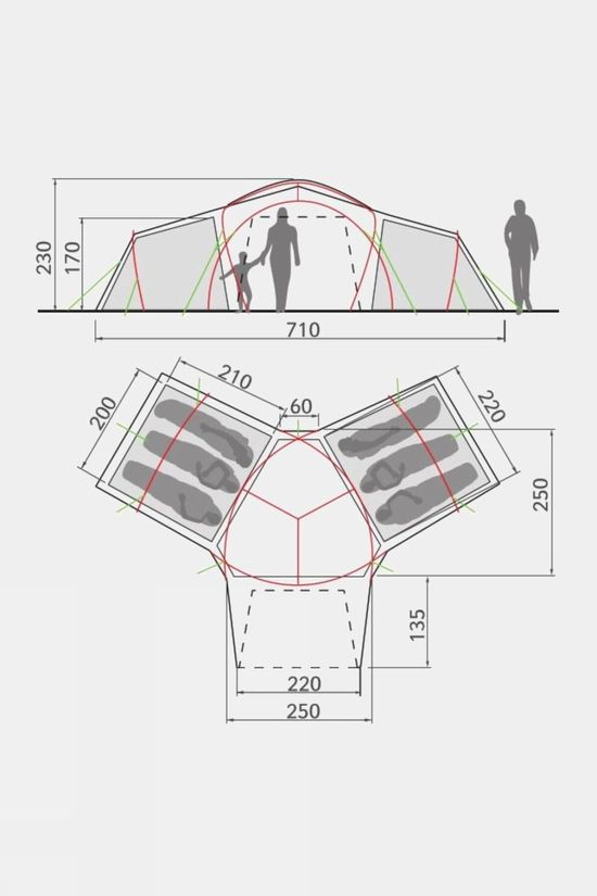 Cotswold Badawi Long 6P Tent