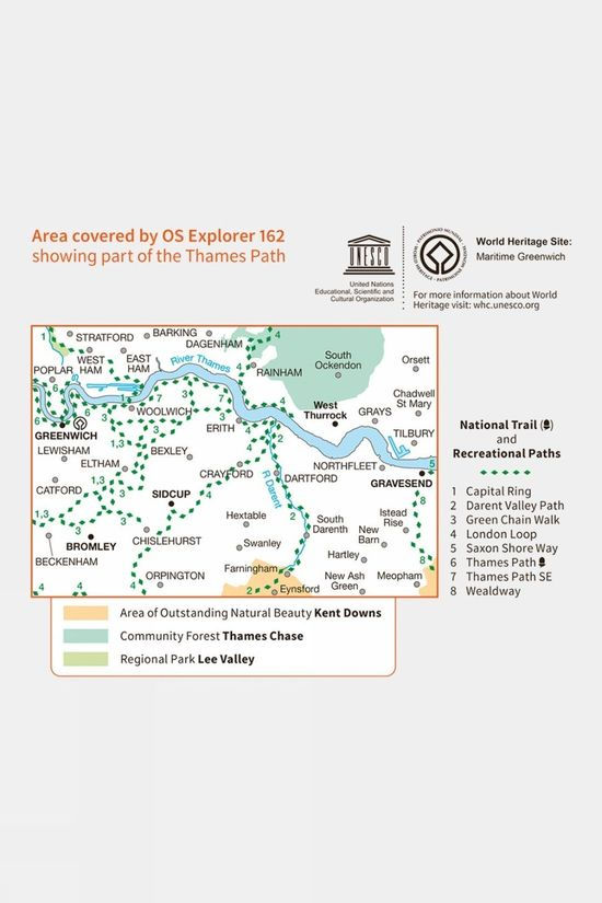 Cotswold Explorer Map 162 Greenwich And Gravesend