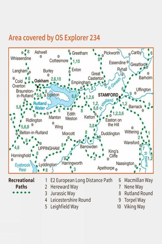 Cotswold Explorer Map 234 Rutland Water