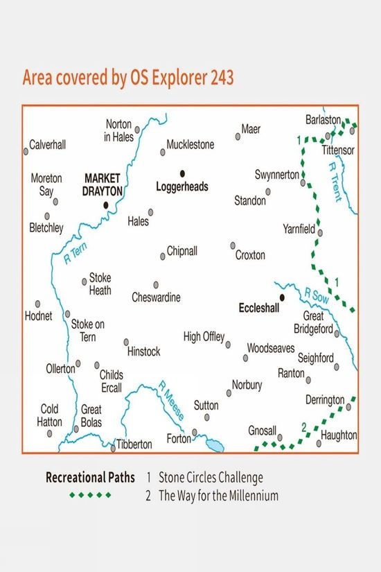 Cotswold Explorer Map 243 Market Drayton