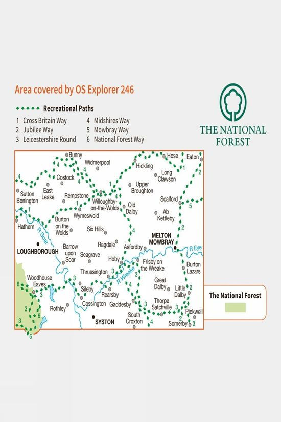Cotswold Explorer Map 246 Loughborough