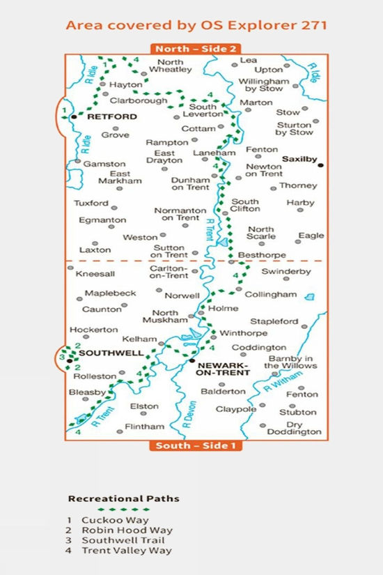 Cotswold Explorer Map 271 Newark-on-Trent