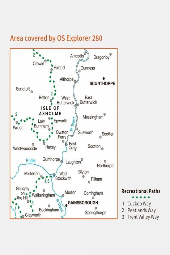 Cotswold Explorer Map 280 Isle Of Axholme