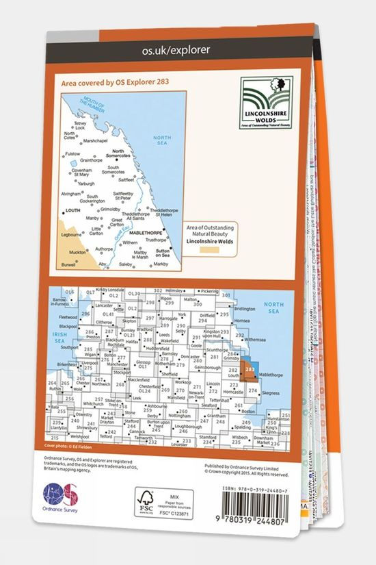 Cotswold Explorer Map 283 Louth And Mablethorpe