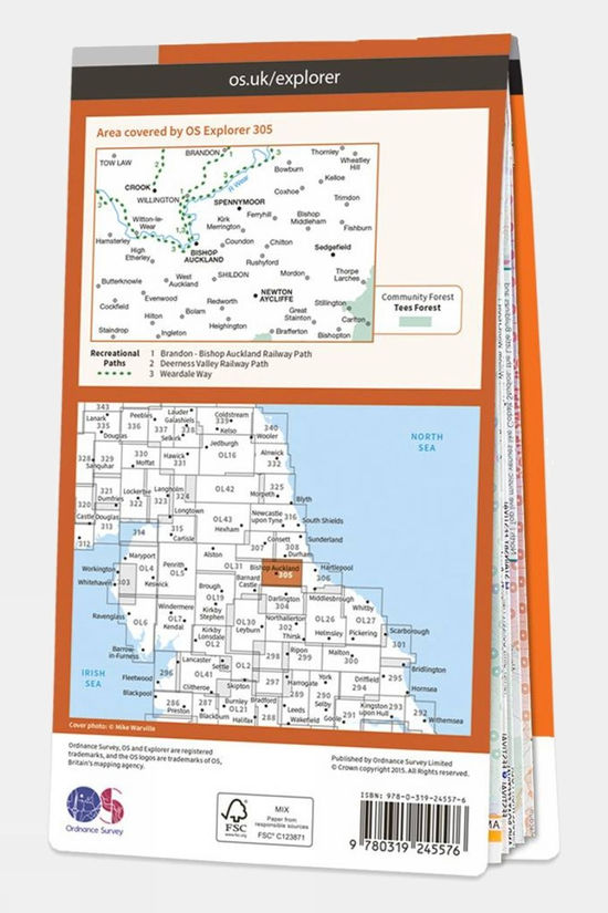 Cotswold Explorer Map 305 Bishop Auckland