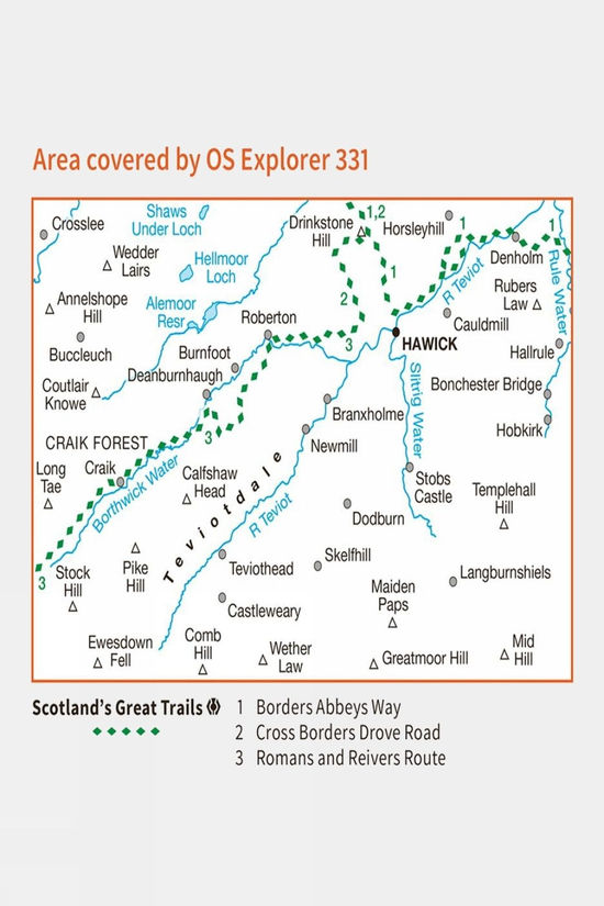 Cotswold Explorer Map 331 Teviotdale South