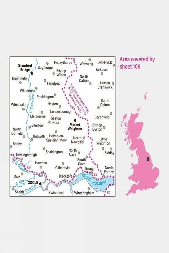 Cotswold Landranger Map 106 Market Weighton