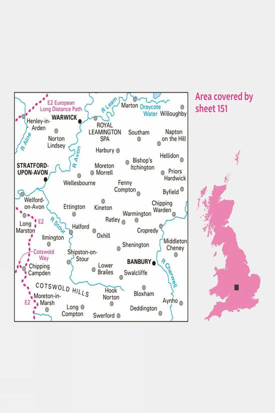 Cotswold Landranger Map 151 Stratford-upon-Avon
