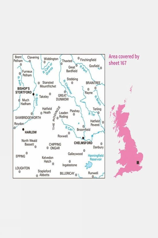 Cotswold Landranger Map 167 Chelmsford