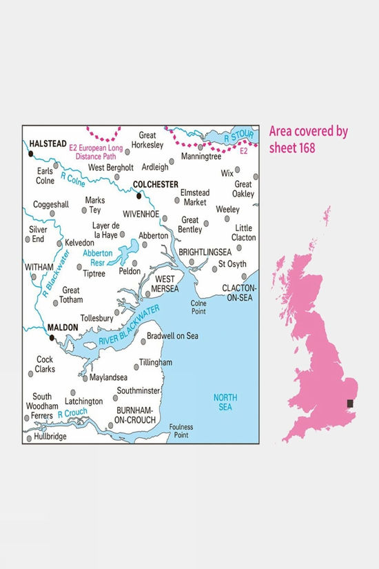 Cotswold Landranger Map 168 Colchester