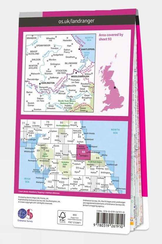 Cotswold Landranger Map 93 Middlesbrough