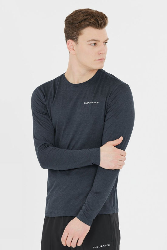 Mens Abdon Melange Long Sleeve T-Shirt