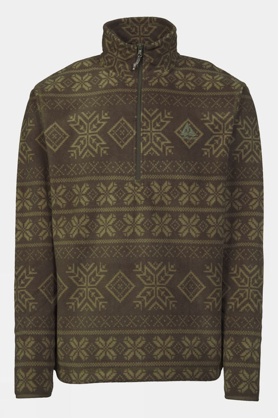 cotswold Mens Inverno Printed Half Zip Fleece