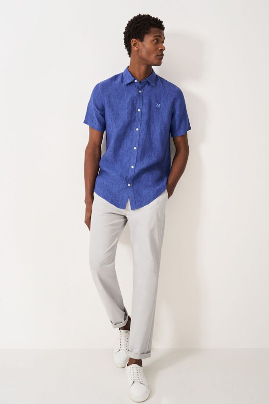 Cotswold Mens Short Sleeve Linen Shirt