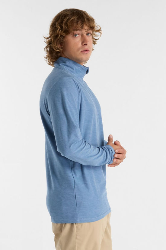 Cotswold Mens Space Dye Quarter Zip Top