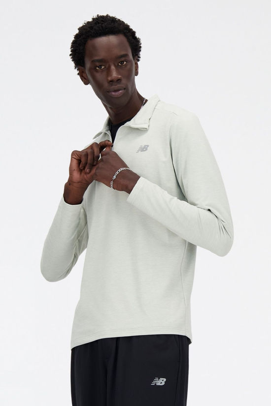 Cotswold Mens Space Dye Quarter Zip Top