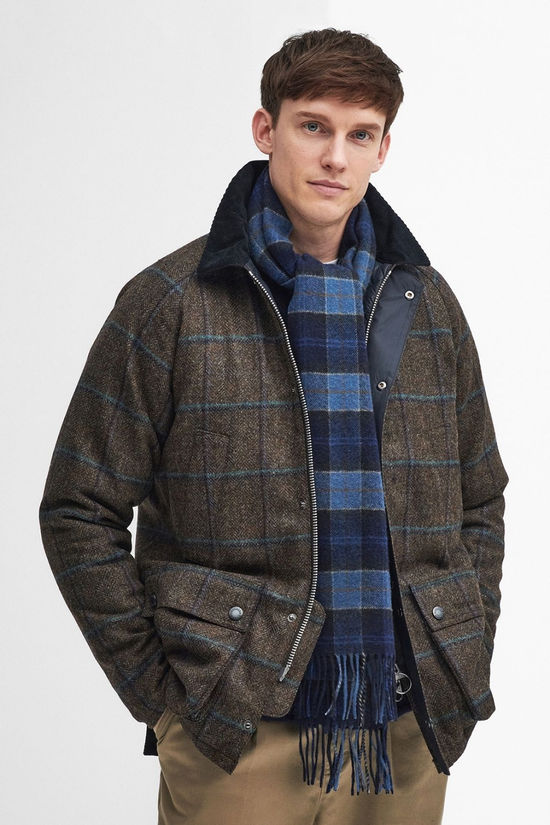 Cotswold Mens Tartan Lambswool Scarf