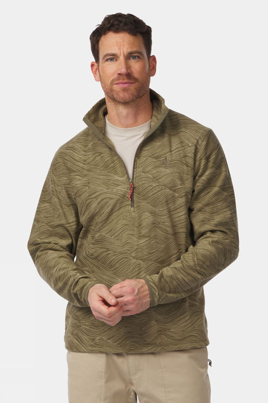Cotswold Mens Wave Printed Half Zip Fleece