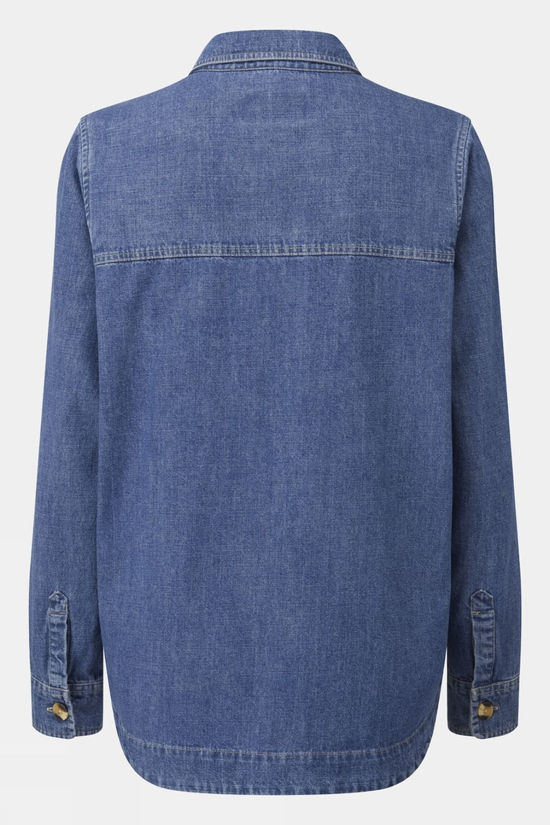 Cotswold Womens Coral Denim Long Sleeve Shirt